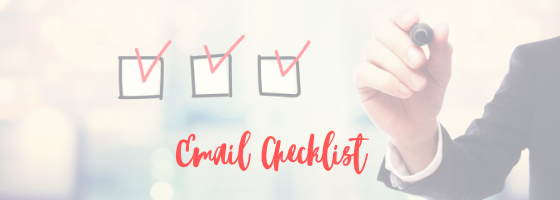 Email Checklist Robyn hatfield