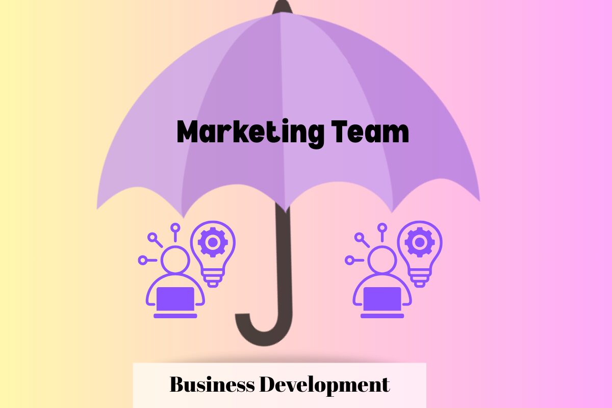 BDR team under the Marketing Team (marketing umbrella)