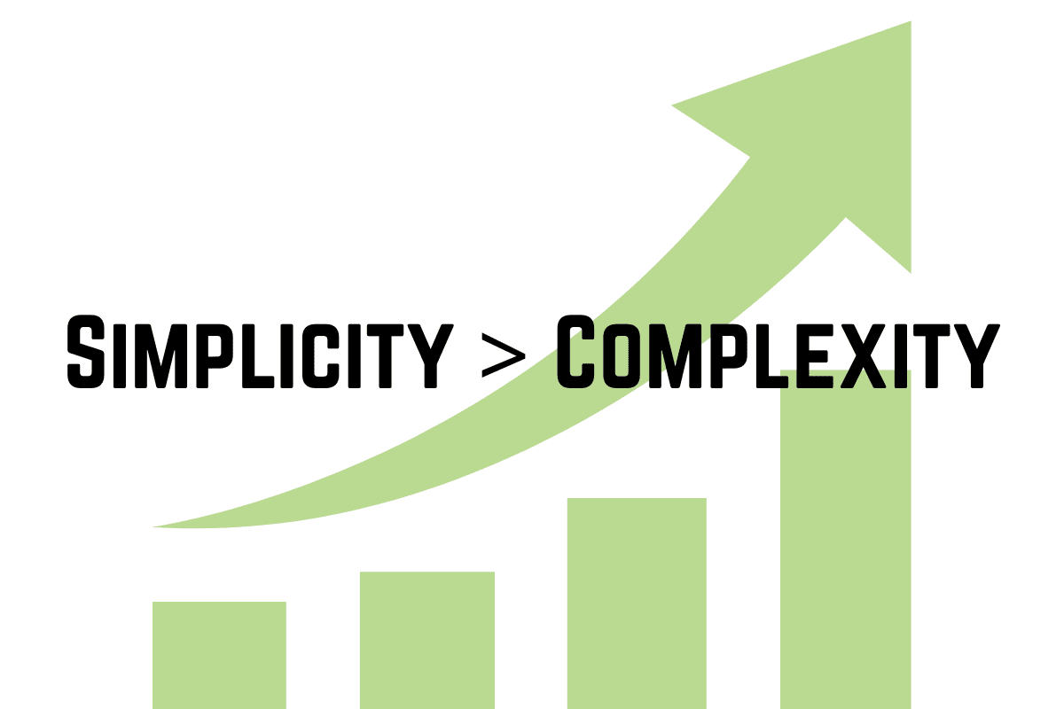 sales chart going up simplicity is greater than complexity